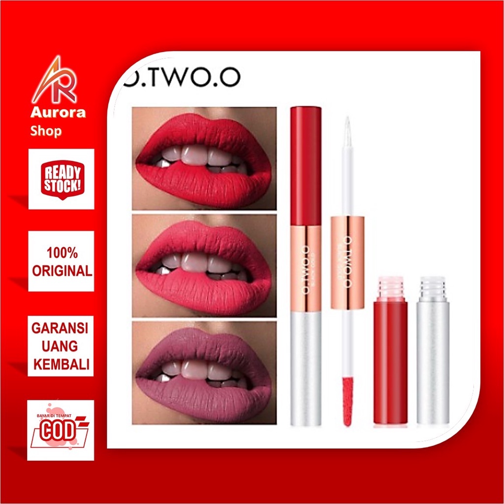 O.TWO.O 2 in 1 Lipgloss Matte 6 Colors YJ002