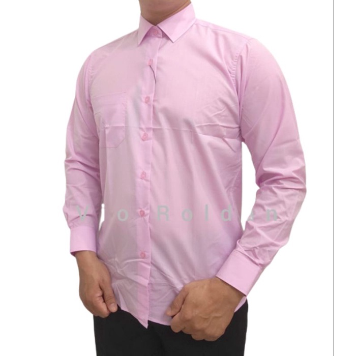 Kemeja Polos Kemeja Formal Pria Kemeja Katun Kemeja Kerja Kemeja Pria LILAC PINK