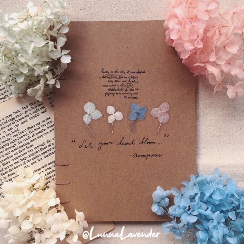 

Notebook Custom Hydrangea Flower Quotes Buku Jurnal Vintage Handmade Lucu Murah Bujo Diary DIY