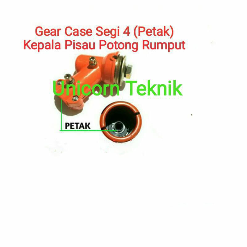 KEPALA PISAU SEGIEMPAT (PETAK) POTONG RUMPUT / GEAR CASE SEGIEMPAT POTONG RUMPUT
