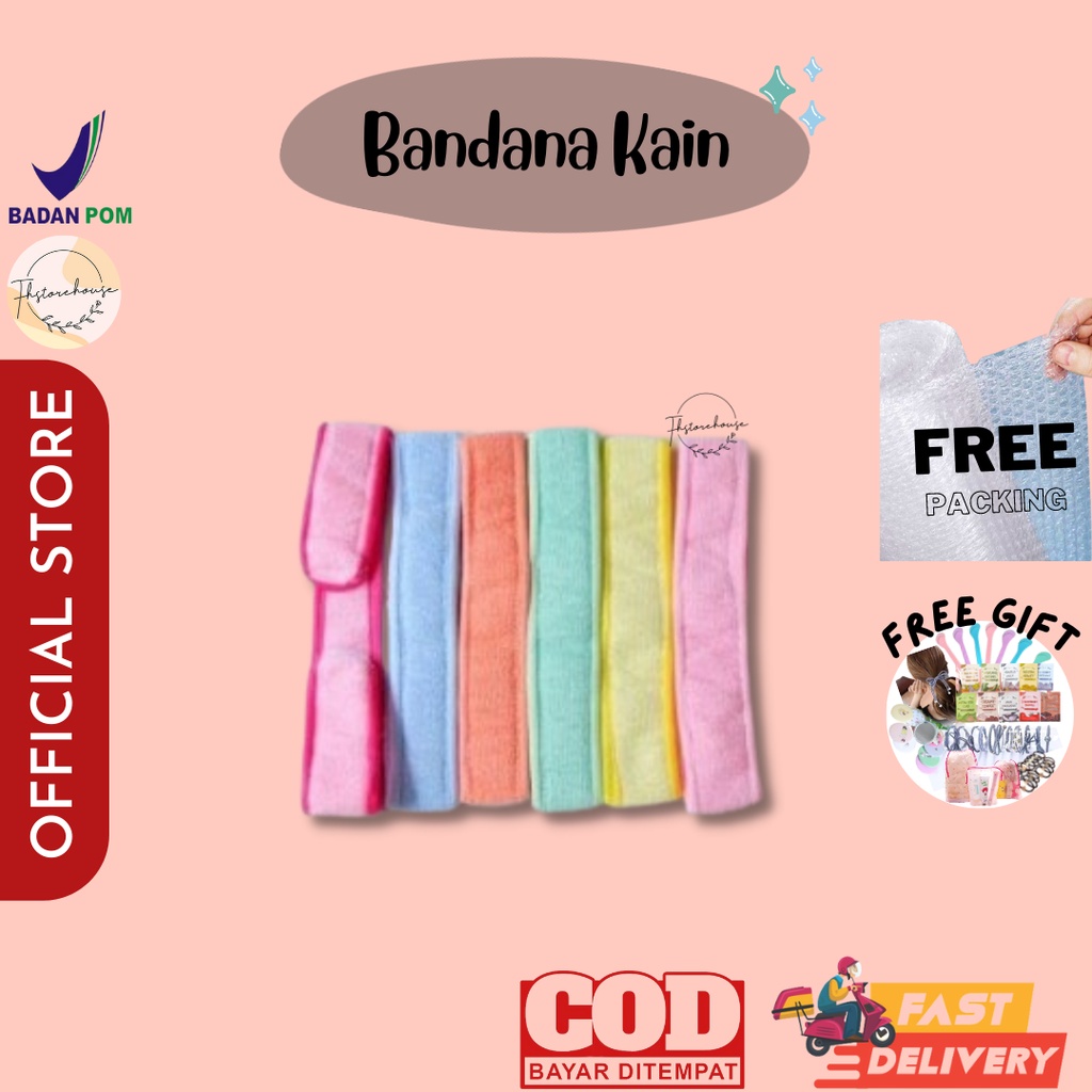 Facial Headband Bandana Mandi Kain Polos