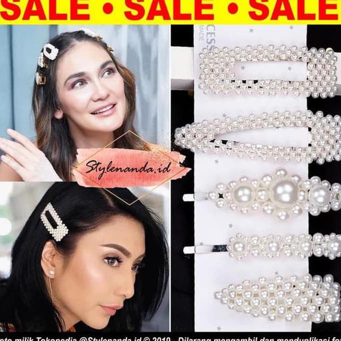  Hits  Hot Sale Jepit  Pearl Hairpin Hairclip Korea Jepitan 