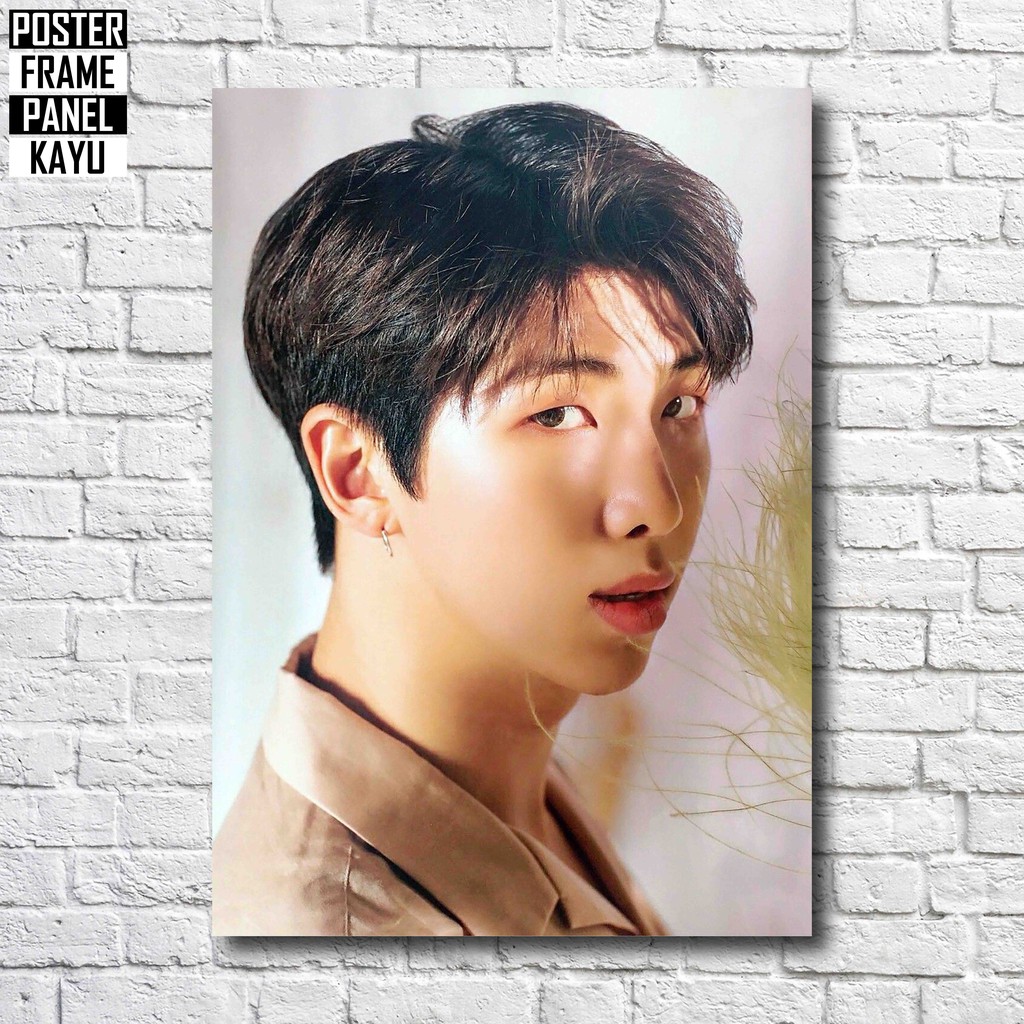 Poster BTS RM World Tour Love Yourself In Seoul Frame Kayu Solid A4 RM090