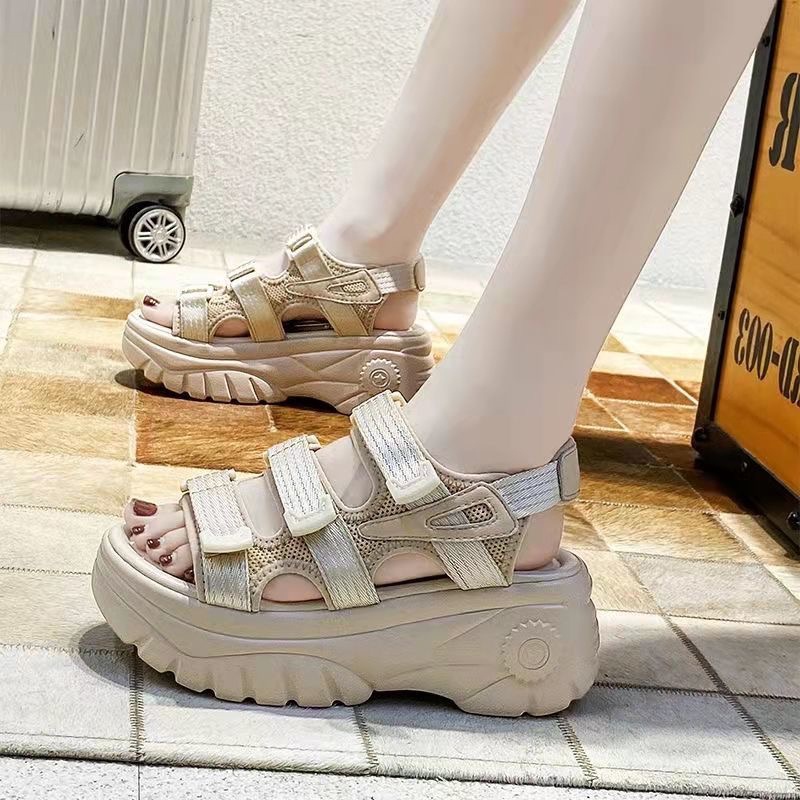 Sepatu Sandal Wanita Sandal Cewek Import Wedges Ujung Terbuka Trendy Model Terbaru Model Bagus Cantik Fashion