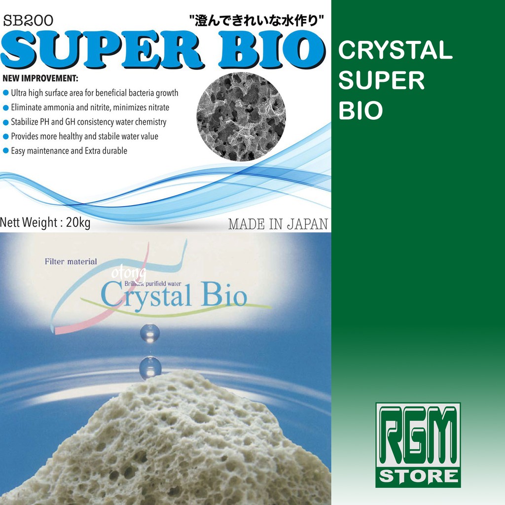 CRYSTAL SUPER BIO media filter cristal kristal aquarium kolam ikan