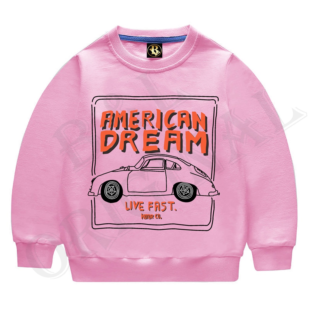 BS//COD//BAJU ANAK AMERICAN DREAM//ATASAN KAOS TANGAN PANJANG//REAL PICTURE GQ