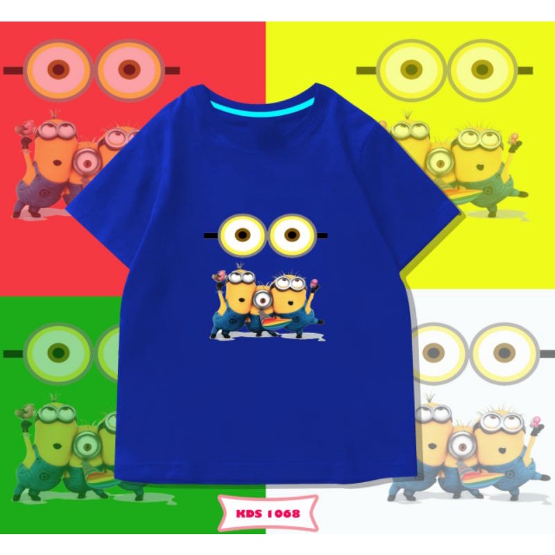 KAOS ANAK MINION LAKI-LAKI&amp;PEREMPUAN/KAOS ANAK MINION COTTON 24S ANTIBAKTERIAL