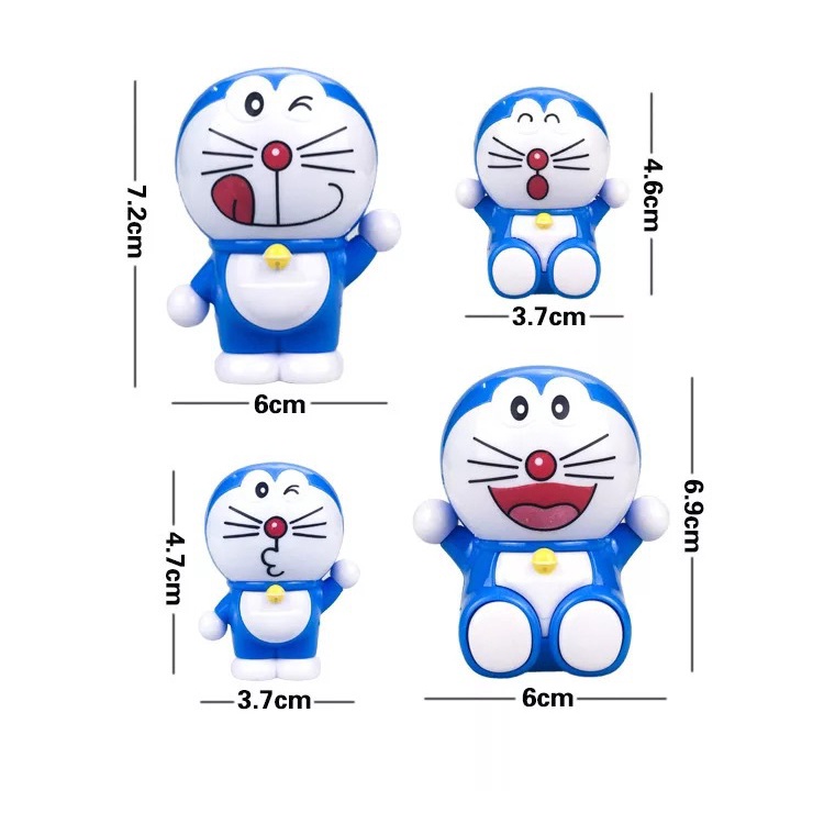 4Pcs Topper Kue Desain Kartun Doraemon untuk Dekorasi Kue