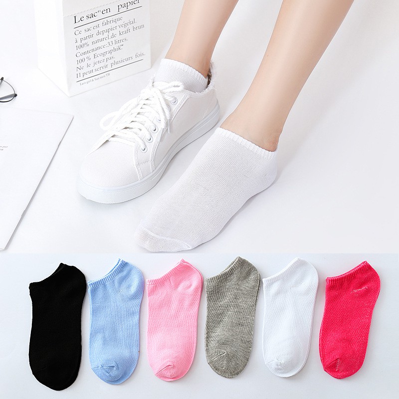 Kaos Kaki Ankle Motif Polos / Korea Import Ankle Cute Panjang Semata Kaki / TS-22