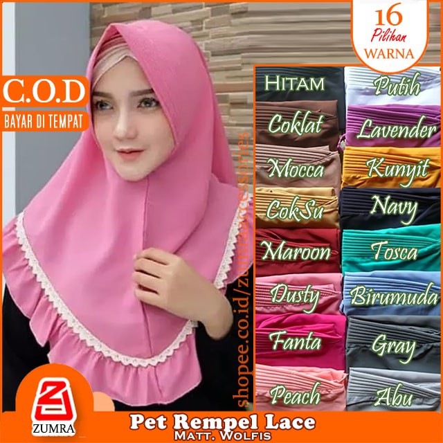 Brisa Jilbab Khimar Rempel Renda Murah Jilbab Style HIjab Muslimah