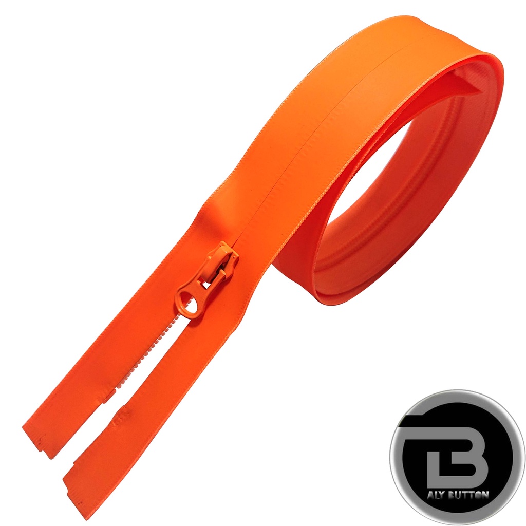 RESLETING ZIPPER WATERPROOF PANJANG 78 CM WARNA ORANGE