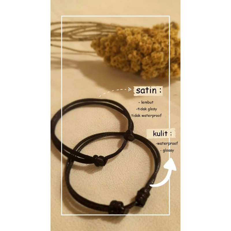 gelang polos / gelang satin /gelang kulit / gelang tali ❤️