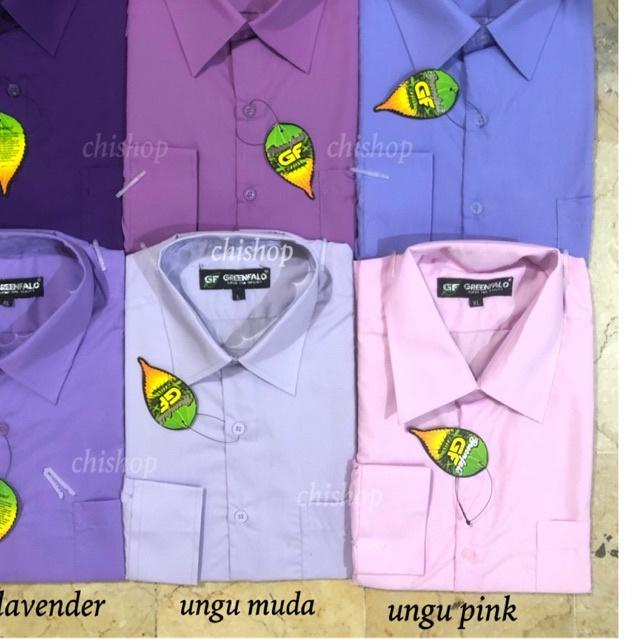 ➽ KEMEJA PRIA GREENFALO-KEMEJA POLOS LENGAN PANJANG PRIA WARNA UNGU / UNGU MUDA / UNGU LAVENDER / UN