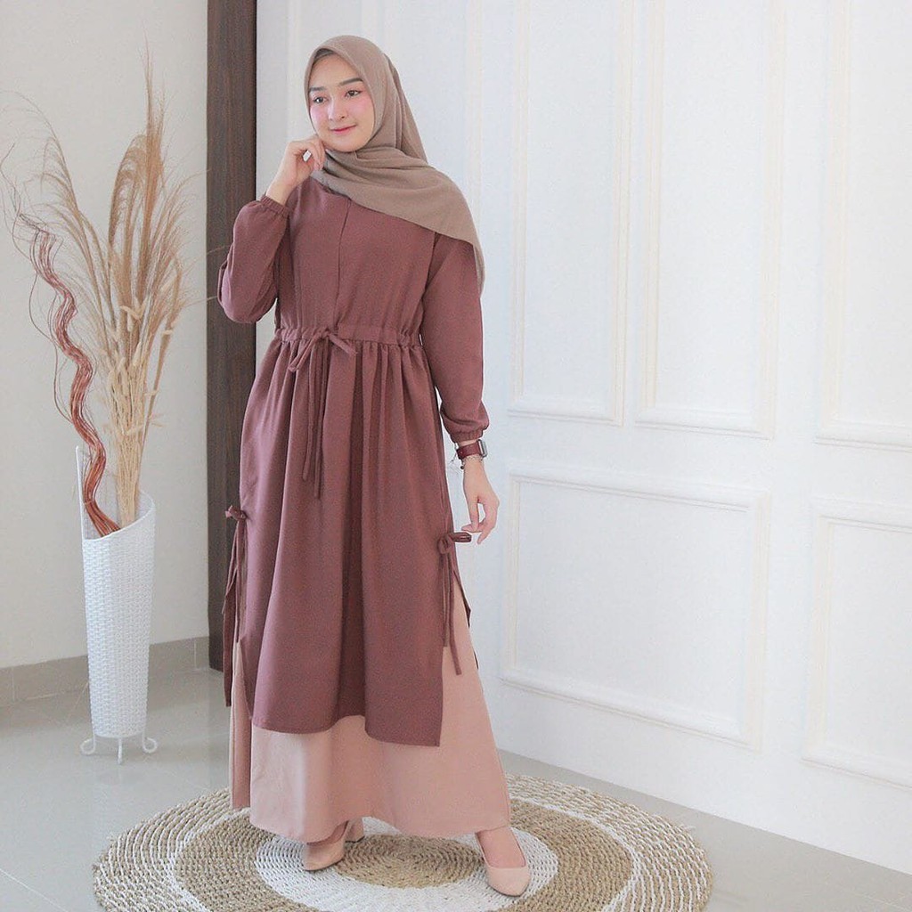 SANITA SET Fashion Wanita Setelan Remaja  Trendy Kekinian Fashion Casual (Dapat Atasan Dan Rok)