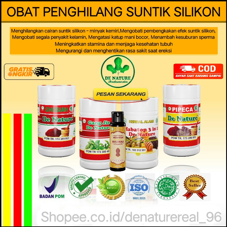 Obat Penghilang Suntik Silikon Minyak Kemiri Cair, Orang Aring, Pembengkakan Kelamin Pria
