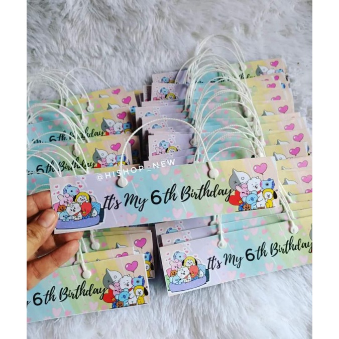 

LABEL TAS ULANG TAHUN / PLASTIK SNACK ULTAH / TAS BINGKISAN / SOUVENIR / BINGKISAN LEBARAN