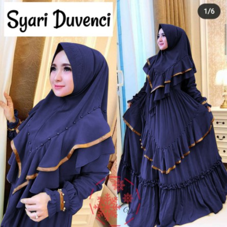 DUVENCI baju muslim wanita gamis-baju gamis wanita murah-baju syari terbaru-baju sari-dress pesta