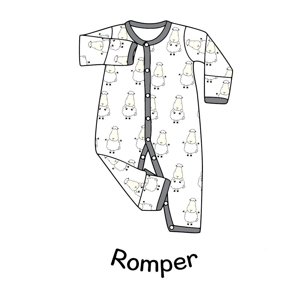 Baa Baa Sheepz Romper 6m | Playsuit | Baju Terusan