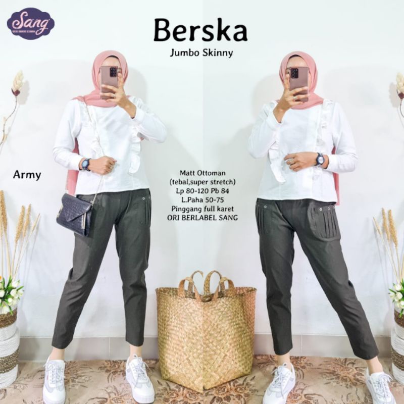 CELANA BAGGY PANTS TWILLBERSKA JUMBO SKINNY BY SANG LABEL - CELANA JUMBO WANITA - CELANA PANJANG