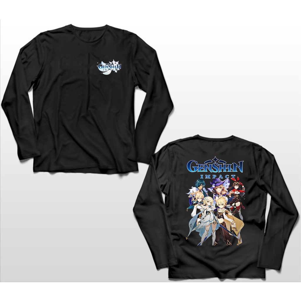 KAOS LENGAN PANJANG GENSHIN IMPACT CHARACTER BIG SIZE JUMBO