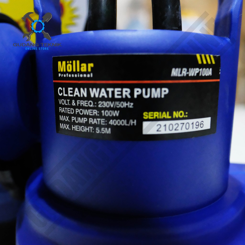 Pompa Celup Otomatis Mollar WP100A - Submersible Automatic Pump WP100A Mollar