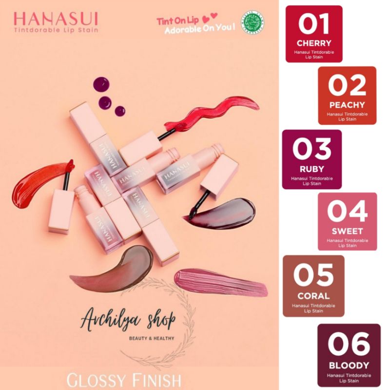Hanasui Tintdorable BPOM Lipstain Lip Tin