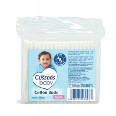 Baby Cotton Bud Small Tip anak bayi Pembersih Telinga Cussons Babysafe HUKI Cotton Buds Extra Fine for Baby 100 Sticks Cotton Bud Extra Lembut Cotton Bud Baby Bayi Huki Cussons