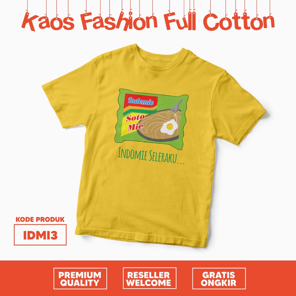 [KAOS] Tshirt motif indomie kemasan viral cewek cowok anak dewasa full cotton combed