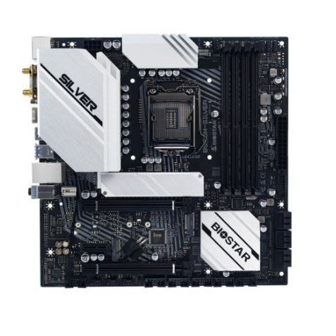 Motherboard biostar b560m silver intel gen 11 b560 Lga 1200 ddr4 Atx Sata III m.2 wifi pci-e 4.0 dp hdmi dvi