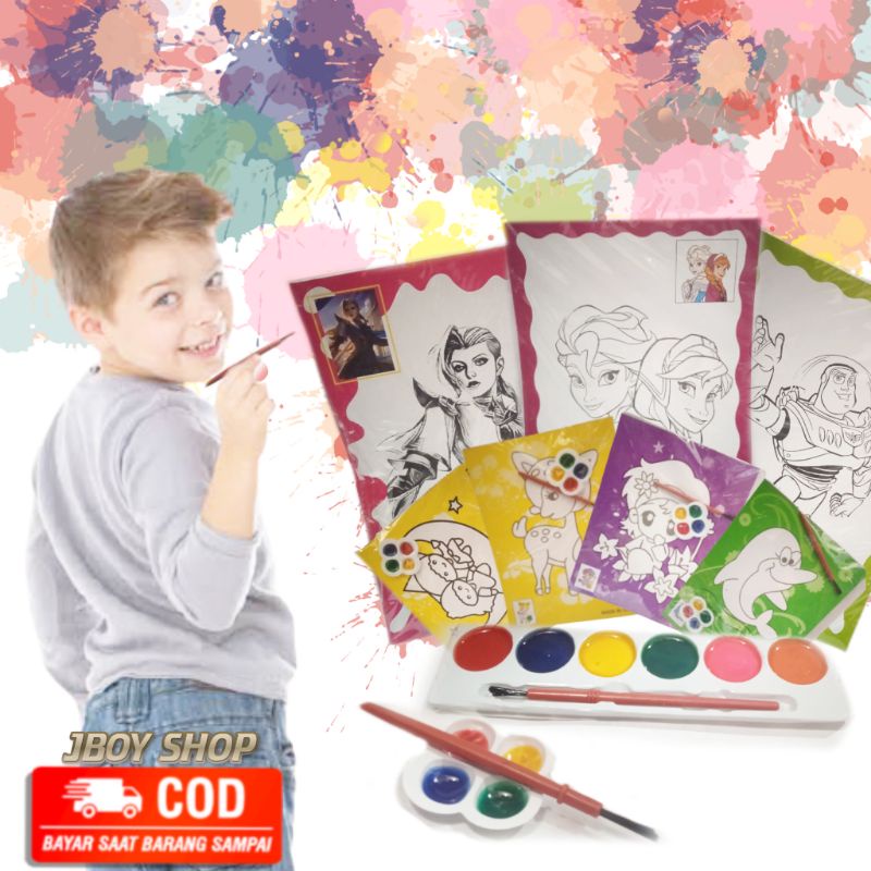 MEWARNAI CAT AIR / LUKISAN CAT AIR / MAINAN ANAK / MEWARNAI ANAK / BUKU MEWARNAI