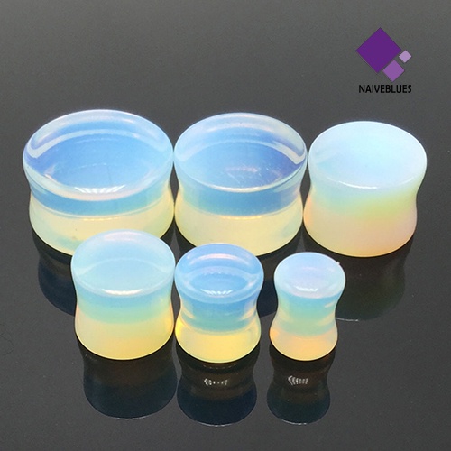 Naiveblue 1pc Pelebar Tindikan Telinga Bahan Opalite 5-18mm