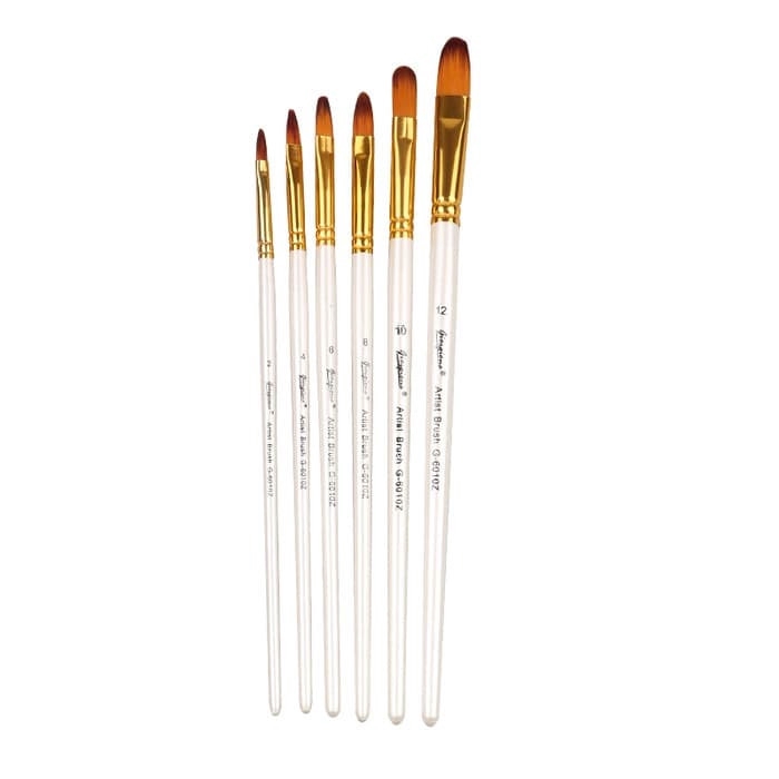 

Giorgione Filbert Brush Set 6 G-6010Z / Kuas Lukis Set 6