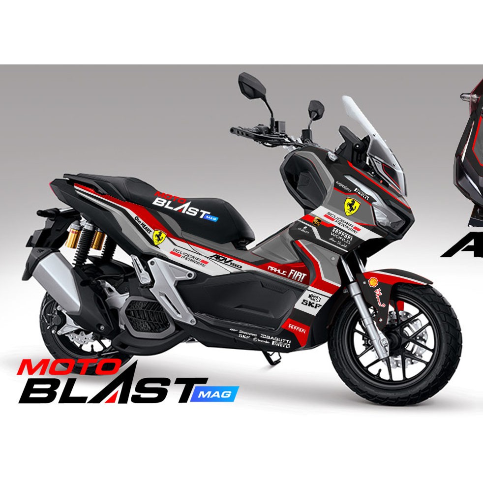 Decal stiker Honda ADV 150 Silver CBS Ferrari FULLBODY