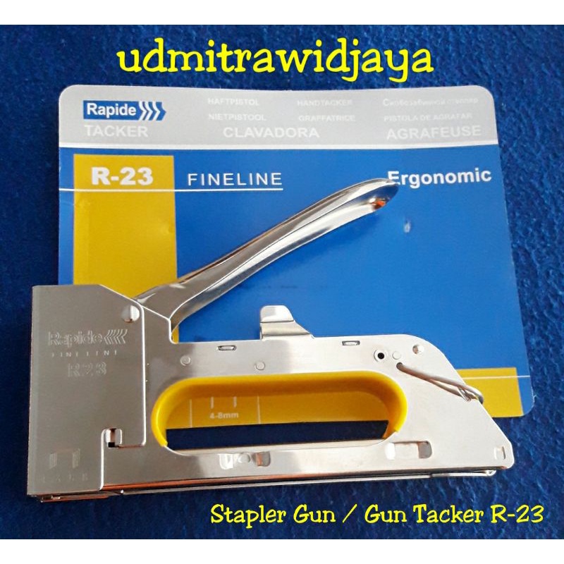 Stapler Gun Tembak Staples Hekter Gun Tacker Rapide Ergonomic R23 (Pengerjaan Sofa, Jok Motor,Kursi)