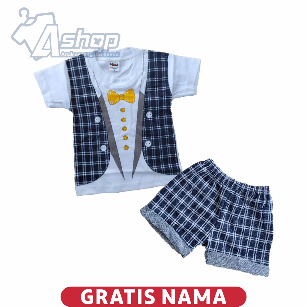 Baju Bayi Setelan Tuxedo 0-18 Bulan