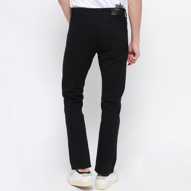 Edwin Celana Jeans Milan-018 Regular Fit Pria Panjang Black - Hitam, 32