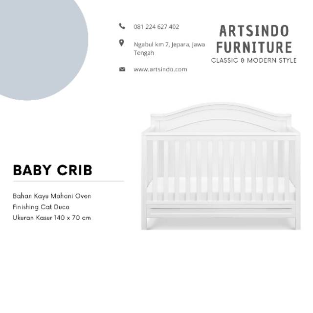 Tempat Tidur Bayi Kayu Modern, Box Bayi Terbaru