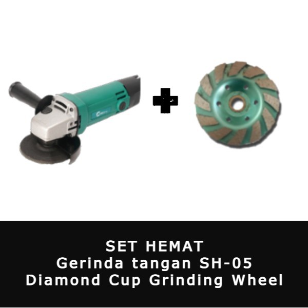 SET GERINDA TANGAN MAILTANK SH 05 DAN DIAMOND CUP GRINDING WHEEL/ MATA POTONG 24T / MATA POTONG 40T