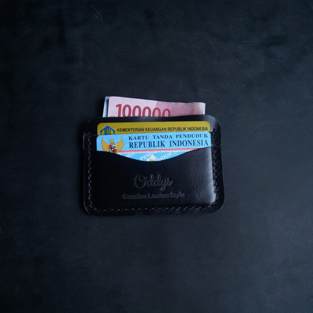 CANYON Leather Card Holder in Black - Dompet Kartu Kulit Asli