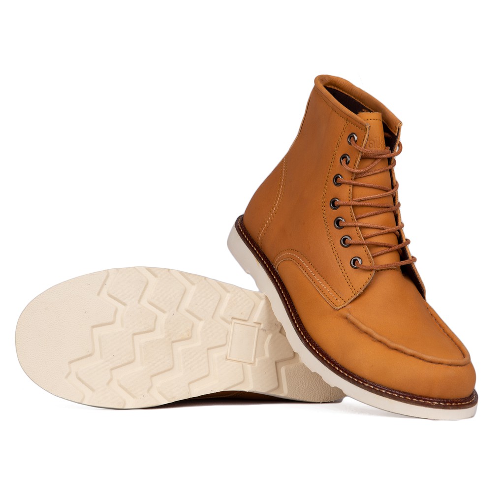 Sepatu Boots Kulit Pria Walkers Series Wb Tan - walkers