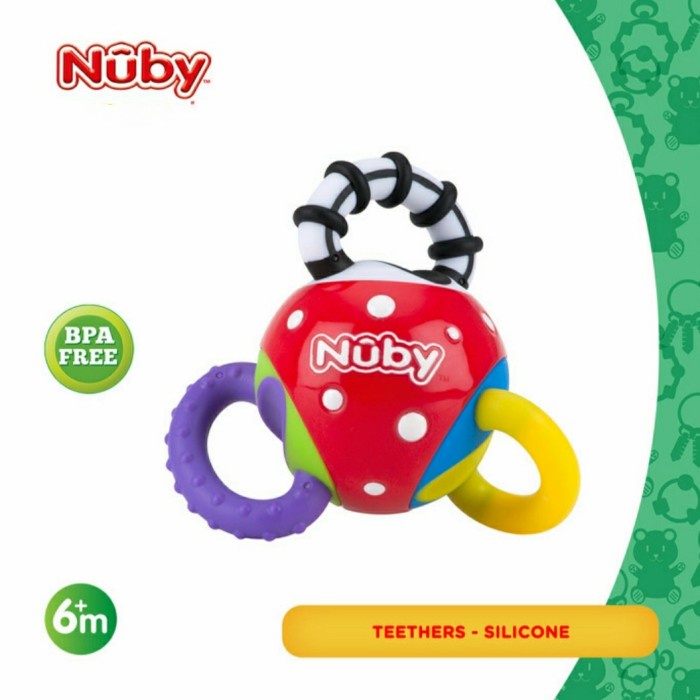 NUBY Twista Ball Playfull Teether Baby Rattle Mainan Bayi