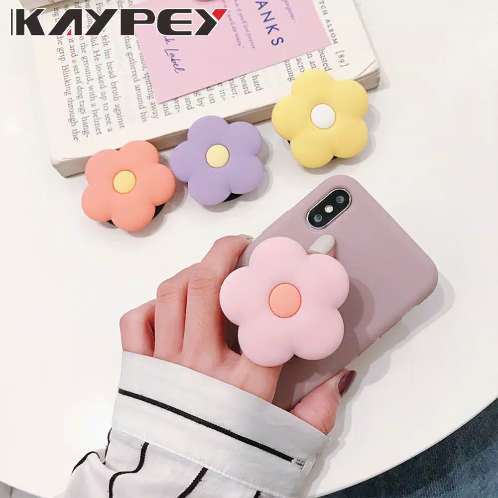 AZAHRA POPSOCKET 3D KARAKTER MOTIF BUNGA POP SOCKET PVC MOTIF AKSESORIS HP HOLDER IMPORT MURAH COD