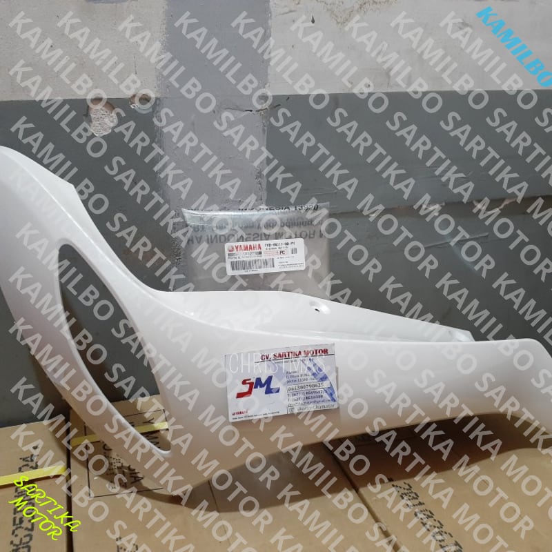 (100% ASLI ) Sayap Depan Kiri Cream 0/ Leg Shield Fino 125 0/ 1YD-F8311-00-P4 Keren Bos