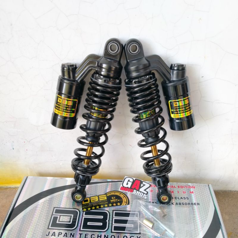 DBS Shock Tabung GP Series As Gold 280mm 320mm 340mm Full Black Shockbreaker Skok Belakang Copy ktc CB GL Megapro Tiger