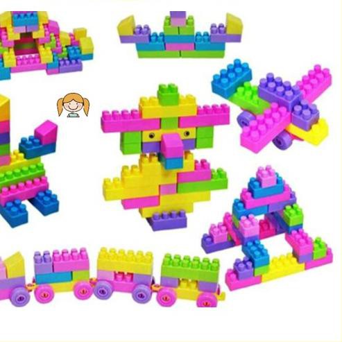 HT3♜ [ONGKIR 1 KG] Mainan Balok Lego Besar Mr. Block Buat Anak Balita Edukasi Isi: 106,136,176, 206
