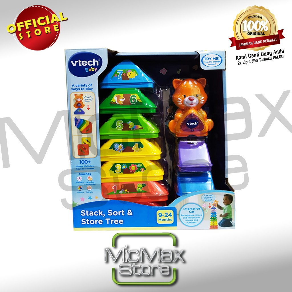 Vtech Baby Stack Sort & Store Tree Mainan Edukasi