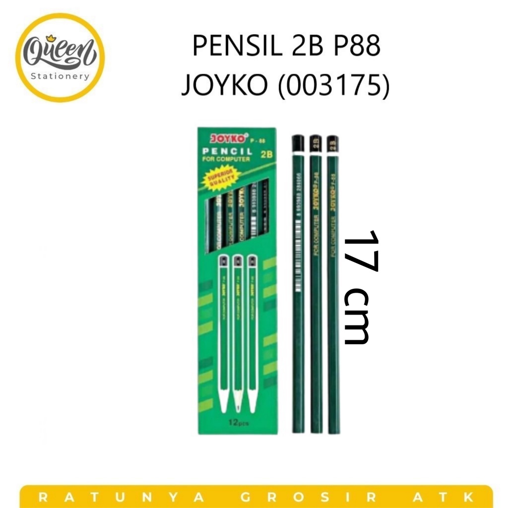 

1 PCS PENSIL 2B P88 JOYKO / PENSIL UJIAN / PENSIL KAYU / PENSIL MURAH