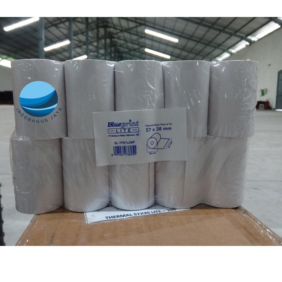 

[79] Kertas thermal blue print 57x38 | Kertas struk kasir|1pack isi 10 roll Tiada Duanya