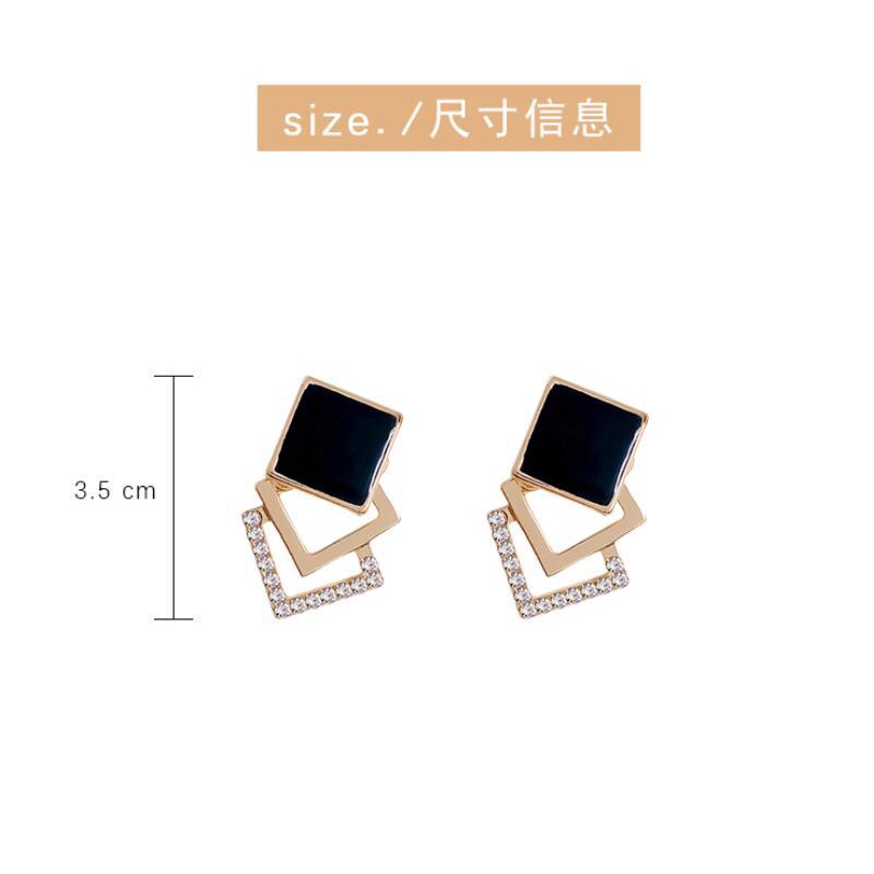 925 jarum perak geometris lingkaran anting-anting wanita Korea online influencer anting-anting Bahas