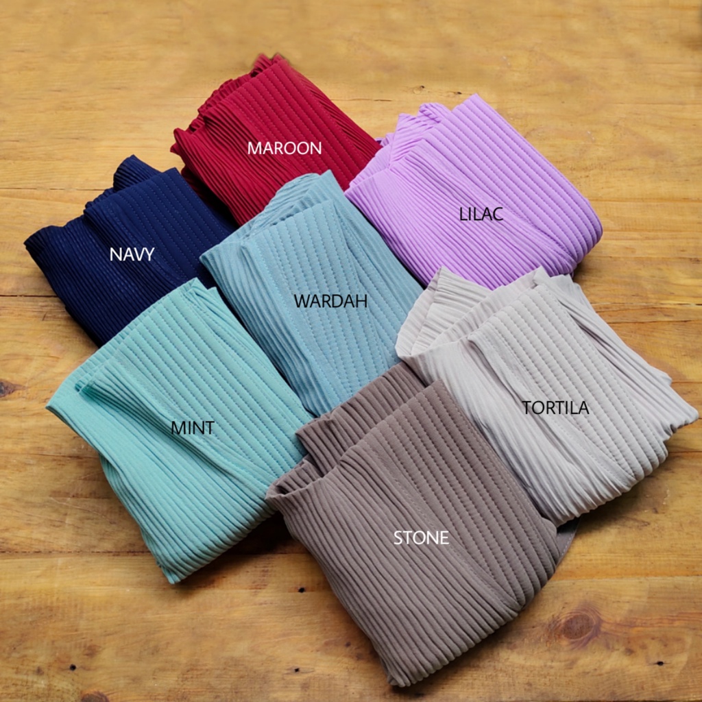 Bergo Pad Plisket / Bergo Tali Pad Plisket / HIjab Instan Tali Plisket